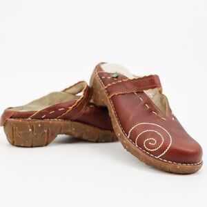 El Naturalista Yggdrasil NG96 Leather Clogs Mule Brown Comfort Shoe 37 Lagenlook
